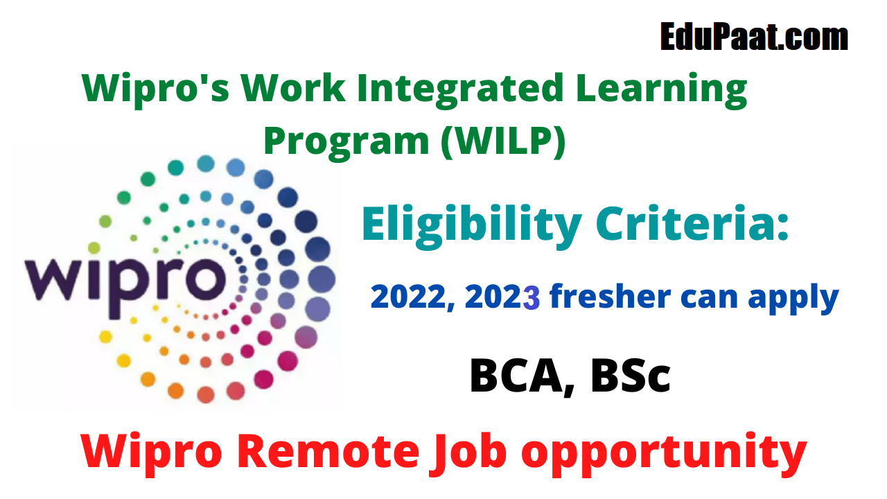Wipro Hiring for WILP Program for freshers