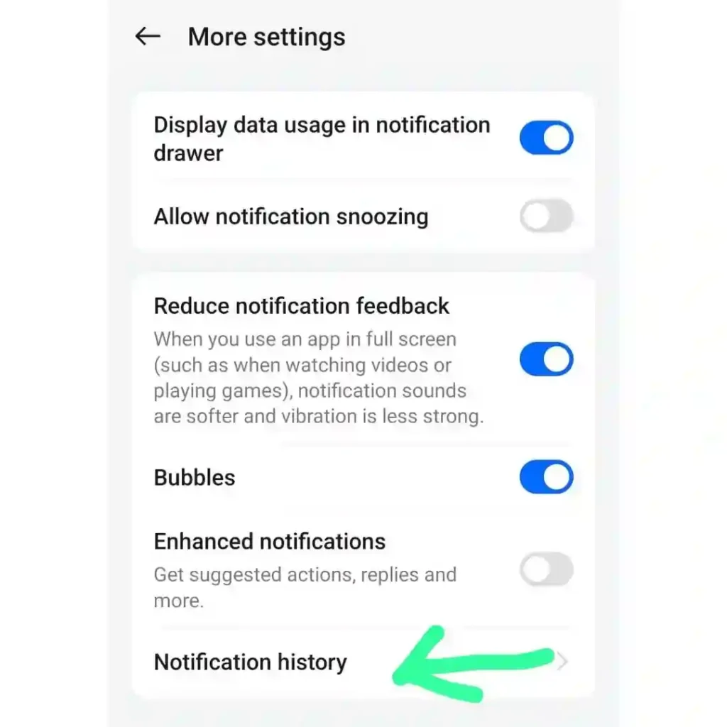 Notification History Feature