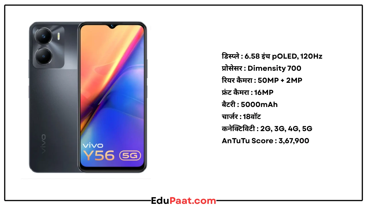 Vivo Y56 5G ₹14,999 में 8GB रैम और DSLR जैसे कैमरे वाला 5G फोन!