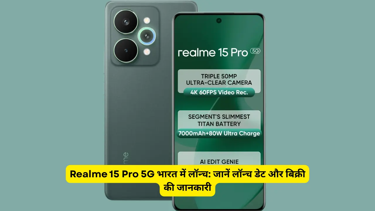 Realme 15 Pro 5G भारत में लॉन्च: जानें लॉन्च डेट और बिक्री की जानकारी