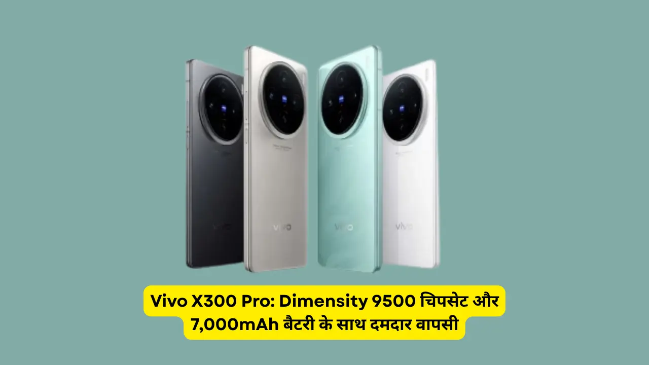 Vivo X300 Pro: Dimensity 9500 चिपसेट और 7,000mAh बैटरी के साथ दमदार वापसी