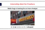 Wells Fargo is looking for an Intern Analyst